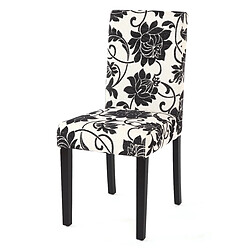 Mendler Lot de 6 chaises de séjour Littau ~ tissu jacquard, pieds foncés