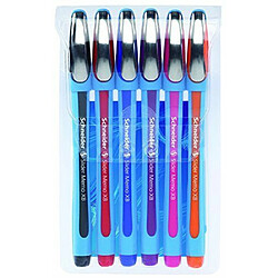 Schneider Novus Schneider 150296 Lot de 6 stylos à bille Memo XB dans étui