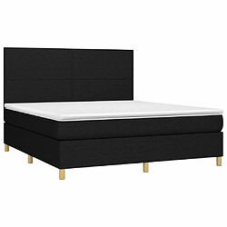 Avis Sommier à lattes,Cadre à lattes de lit et matelas et LED pour Adulte Noir 180x200 cm Tissu -MN89819