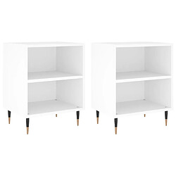 vidaXL Tables de chevet 2 pcs blanc 40x30x50 cm bois d'ingénierie