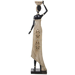 Figurine Décorative Alexandra House Living Beige Plastique Africaine 15 x 19 x 63 cm pas cher