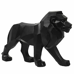 Paris Prix Statuette Déco Lion Origami 33cm Noir 