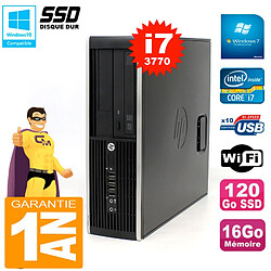 PC HP Compaq 8300 SFF Core I7-3770 RAM 16Go Disque 120Go SSD Graveur DVD Wifi W7 - Occasion