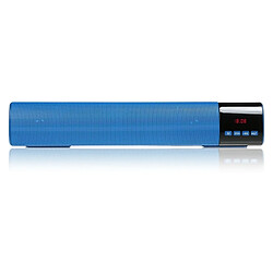 Wewoo Enceinte Bluetooth Haute Puissance 10W HIFI Portable Sans Fil Haut-Parleur Stéréo Barre de son TF FM USB Colonne Subwoofer pour Ordinateur TV Téléphone (Bleu)