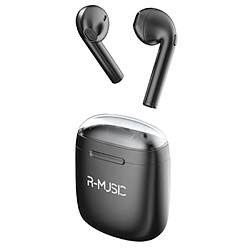 R-MUSIC - Ecouteurs sans fil avec Boitier AKKOR 2 pour "HUAWEI Y6 2019" (NOIR)