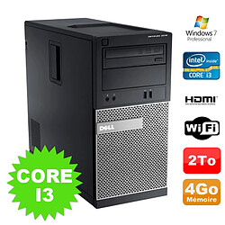 PC Tour DELL Optiplex 3010 MT Intel I3-2120 Graveur 4Go 2000Go HDMI Wifi W7 · Occasion 