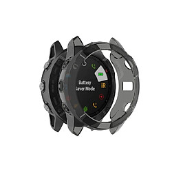 Wewoo Boîtier de montre Pour Garmin Fenix 6X / 6X Pro Etui de protection en TPU avec demi-couverture Noir transparent 