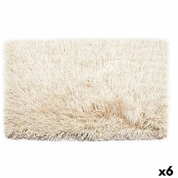 Gift Decor Tapis Crème Coton Polyester 50 x 2 x 80 cm (6 Unités) 