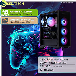 Sedatech PC Gamer • AMD Ryzen 9 5900X • RTX3070 • 32 Go RAM • 2To SSD M.2 • sans OS