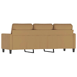 Maison Chic Canapé à 3 places,Canapé droit,Sofa de Salon,Banquette Marron 180 cm Velours -GKD918174 pas cher