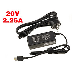 Kalea-Informatique Alimentation pour PC Portable 20V 2.25A embout carré - Equivalent Lenovo Lenovo 01FR035 01FR047 01FR038 01FR053 01FR049 01FR001 01FR054 01FR000 54Y897054Y8998 00PC756,LiteOn PA-1450-12LA,LiteOn PA-1450-12LA