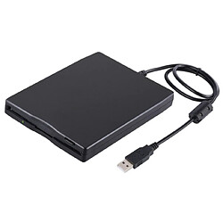 Lecteur de disquette USB, lecteur de disquette externe USB 1,44 Mo lecteur FDD Slim Plug and Play pour PC Windows 2000/XP (noir) pas cher