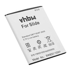 vhbw Li-Ion Batterie 2500mAh (3.8V) pour téléphone portable Smartphone Wiko N300, Slide, Slide 4G, Slide 4GB comme S8321AP, SLIDE. 