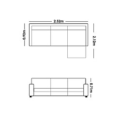 Vente-Unique Canapé d'angle en cuir MYSTIQUE - Bicolore Noir et gris - Angle gauche pas cher