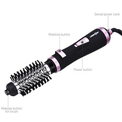 Wewoo Sèche-cheveux électrique 360 degrés rotation brosse professionnel cheveux peigne bigoudi rouge pas cher