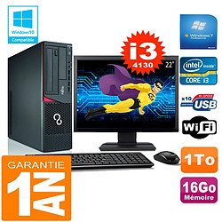 PC Fujitsu Esprimo E720 E85+ SFF I3-4130 RAM 16 Go Disque 1 To Wifi W7 Ecran 22" · Occasion 