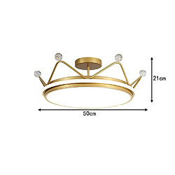 Universal Led Crown Plafonnier 43W réglable lumière télécommandée chambre enfant plafonnier adapté pour l'éclairage intérieur du salon princesse chambre lustre pas cher