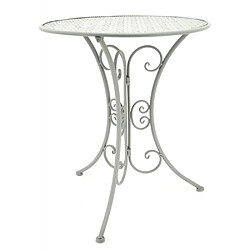 Aubry Gaspard Table ronde en métal gris. Table ronde en métal gris