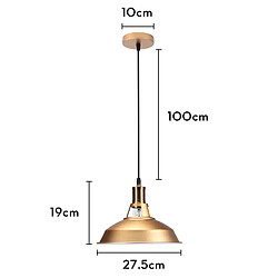 Stoex Suspension Luminaire Rétro en Métal Lampe À Suspension Vintage Plafonnier D'Intérieur Pour Cuisine, Ferme, Couloir (Or) 3PCS pas cher