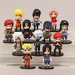 Universal 12 Pièces/Set Voiture Style Kakashi Sasuke Sakura PVC Action Figure Statuette Décoration Collection Cadeaux Jouets |(Coloré) 