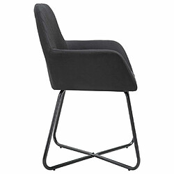 Acheter Maison Chic Lot de 4 Chaises à manger | Chaise de salle à manger cuisine noir tissu -GKD24728