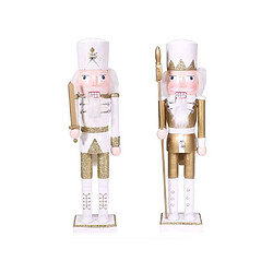 The Home Deco Factory Set de 2 figurines en bois Casse noisettes 35,5 cm.