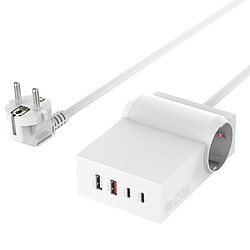 Multiprise 2 prises + 2 ports USB-C 65W + 2 USB 24W Technologie GaN 4Smarts