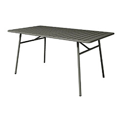 Vente-Unique Table de jardin L.160 cm en métal - Gris foncé - MIRMANDE de MYLIA