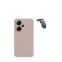 SUPPORT MAGNETIQUE K KIT KIT COFFÉRÉ VOYAGE + COUVERTURE DE SILICONE LIQUIDE Phonecare pour Xiaomi Redmi Note 13 Pro+ Plus - rose