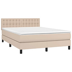 Avis Sommier à lattes LED,Cadre à lattes de lit avec matelas pour Adulte Cappuccino 140x200 cm -MN12927