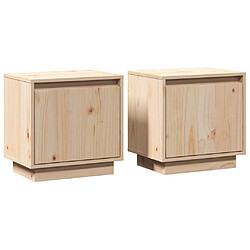 vidaXL Tables de chevet 2 pcs 40x30x40 cm Bois de pin solide