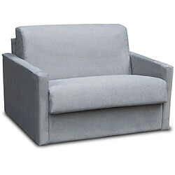 City Fauteuil convertible Aosta tissu gris couchage 75x195 cm 