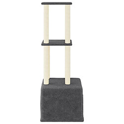 Acheter Arbre à chat avec griffoirs,niche pour chat en sisal Gris foncé 133,5 cm -MN61710