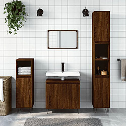 ComfortXL Ensemble De Meubles De Salle De Bain 3 Pièces Chêne Marron