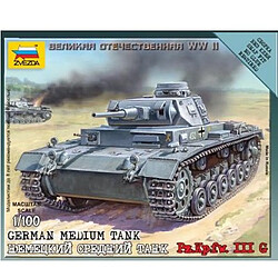 Zvezda Maquette Char : Tank Panzer III Allemand 