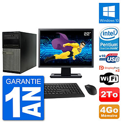 PC Tour Dell 7020 Ecran 22" Intel G3220 RAM 4Go Disque 2To Windows 10 Wifi · Occasion 