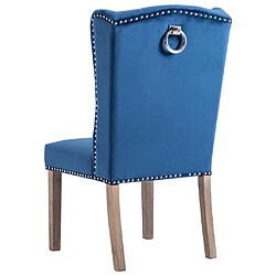 Acheter vidaXL Chaise de salle à manger Bleu Velours