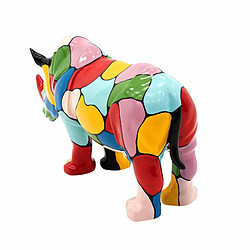 Avis Statuette Figurine Décorative Rhinocéros Taille L Kuatéh en Polyrésine 104x26x47 cm Multicolore