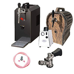 ich-zapfe Ensemble complet - Tireuse a biere - JET 30 machine a biere, pompe a biere 1 ligne, 35 litres/h, tonneau en bois, KEG:Type M