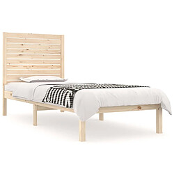 Maison Chic Lit Moderne Chambre - Cadre/structure de lit pour adulte bois massif 90x190 cm simple -MN30252