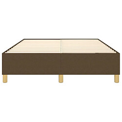 Sommier à lattes,Cadre à lattes de lit pour Adulte Marron foncé 140x200 cm Tissu -MN94645 pas cher