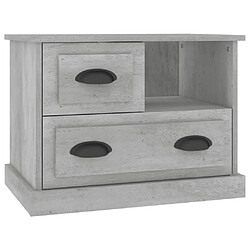 Maison Chic Table de chevet,Table de nuit,Table d'appoint pour salon gris béton 60x39x45 cm -MN96019