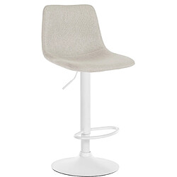 Non Tabouret de bar Divo tissu blanc