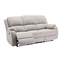 Vente-Unique Canapé 3 places relax en microfibre gris clair BRODY pas cher