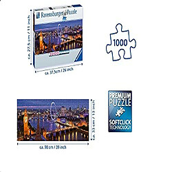 Avis Ravensburger London at Night Panorama Puzzle 1000 piAces pour adultes - chaque piAce est unique, la technologie Softclick signifie que les piAces semboAtent parfaitement