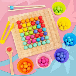 Universal Ensemble de jouets pour enfants Jouets en bois Entraînement main cerveau Clip perles Puzzle board Jeux mathématiques Bébé Early