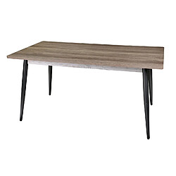 Urban Living Table à manger 8 Personnes Brooklyn - 160 x H. 76 cm - Marron