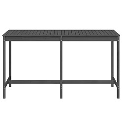 Avis vidaXL Table de jardin gris 203,5x90x110 cm bois massif de pin