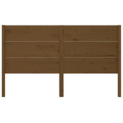 Avis Maison Chic Tête de lit scandinave pour lit adulte,Meuble de chambre Marron miel 126x4x100 cm Bois massif de pin -MN52333