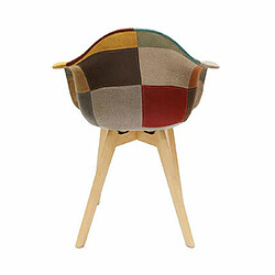 Mes Lot de 2 fauteuils 61,5x60x84 cm tissu patchwork pas cher